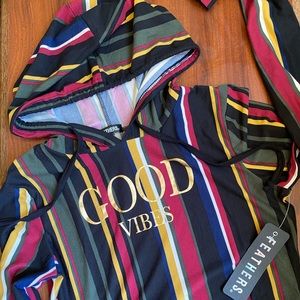 Feathers striped top